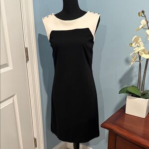 White House Black Market Black and White Mini Dress